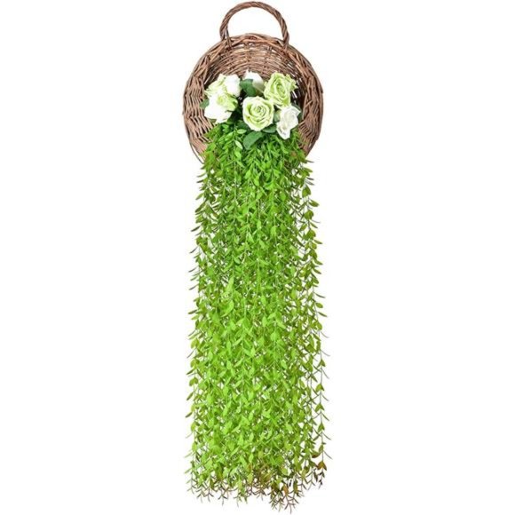 6pcs Artificial Vines Fake Greenery Garland Willow Leaves with Total 30 Stems - Picture 2 of 7